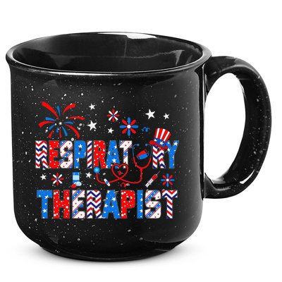 4th Of July For Wo Stethoscope Respiratory Therapist RT 15oz Campfire Ceramic Mug