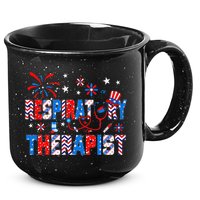 4th Of July For Wo Stethoscope Respiratory Therapist RT 15oz Campfire Ceramic Mug