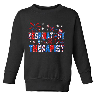 4th Of July For Wo Stethoscope Respiratory Therapist RT Toddler Sweatshirt