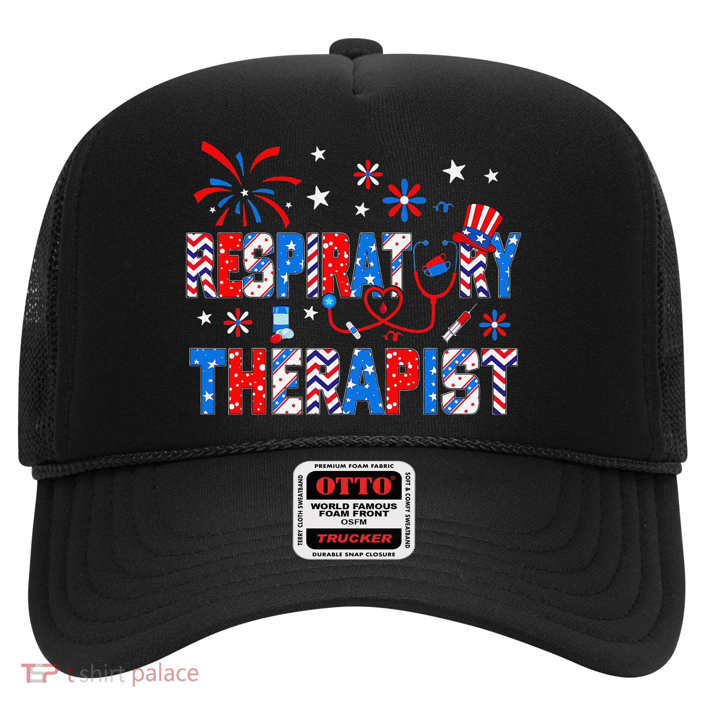 4th Of July For Wo Stethoscope Respiratory Therapist RT Trucker Hat