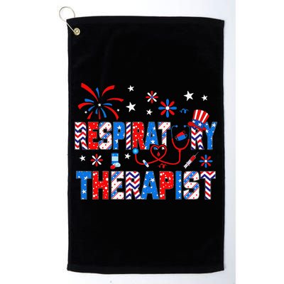 4th Of July For Wo Stethoscope Respiratory Therapist RT Golf Towel