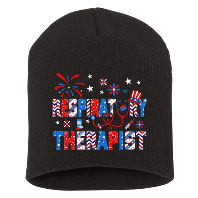 4th Of July For Wo Stethoscope Respiratory Therapist RT Short Acrylic Beanie