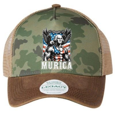 4th Of July Patriotic Funny George Washington July 4th Usa Legacy Tie Dye Trucker Hat