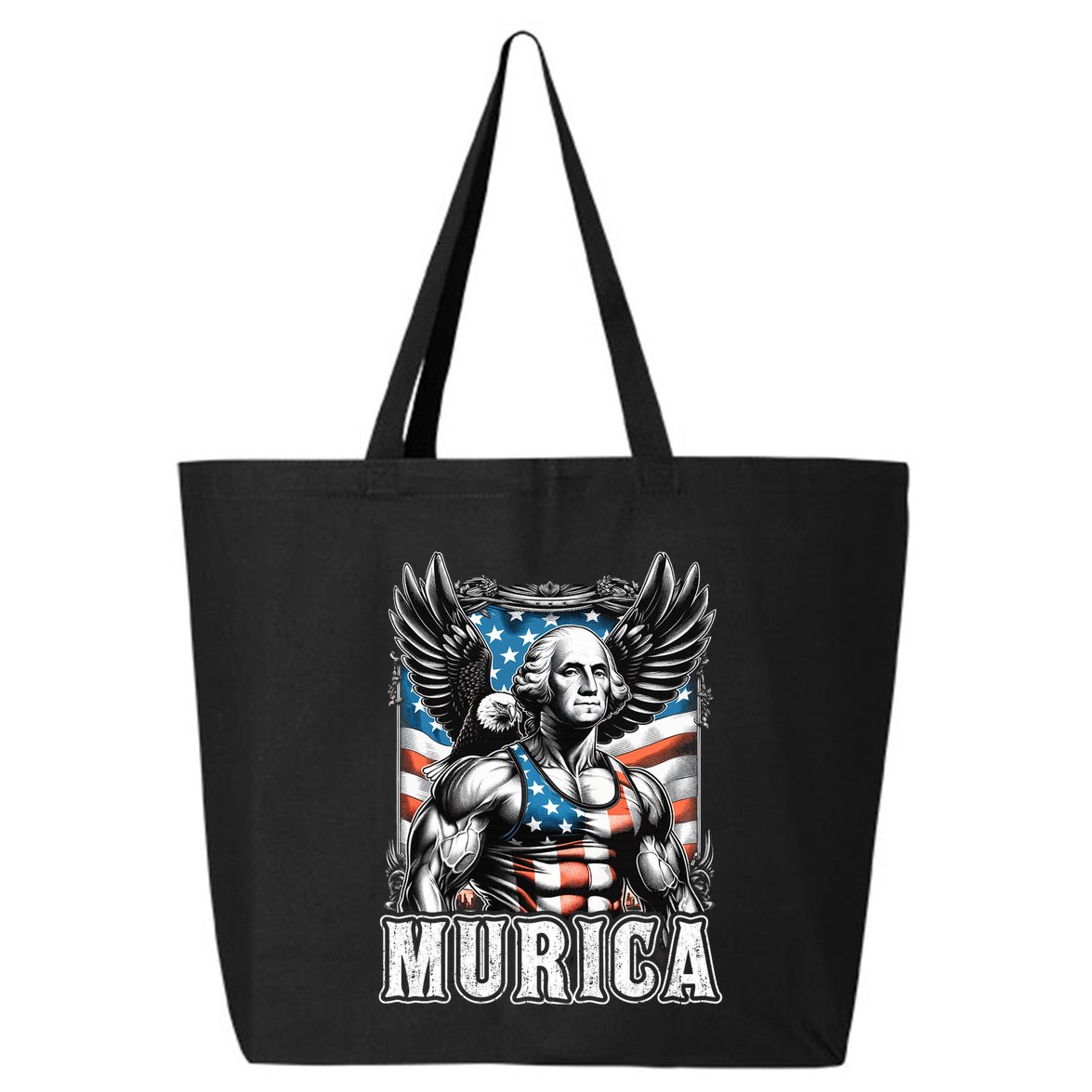 4th Of July Patriotic Funny George Washington July 4th Usa 25L Jumbo Tote