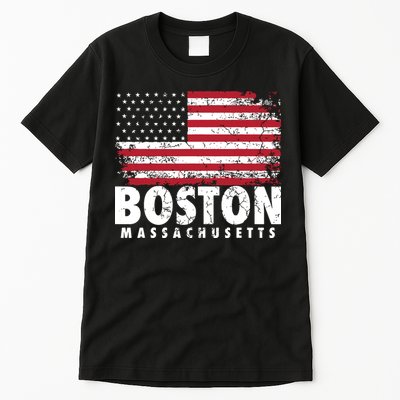 4th Of July Boston Massachusetts American Flag Tall T-Shirt