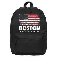 4th Of July Boston Massachusetts American Flag 16 in Basic Backpack