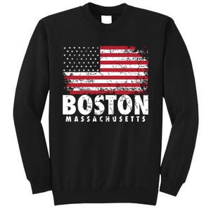 4th Of July Boston Massachusetts American Flag Tall Sweatshirt