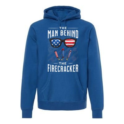 4th Of July Pregnancy Announcet Behind Firecracker Funny Gift Premium Hoodie