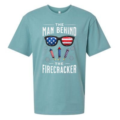 4th Of July Pregnancy Announcet Behind Firecracker Funny Gift Sueded Cloud Jersey T-Shirt