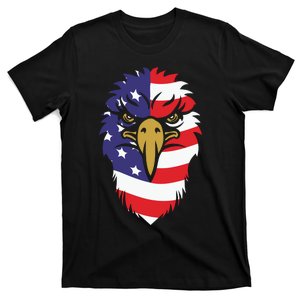 4th Of July Bald Eagle With American Flag T-Shirt