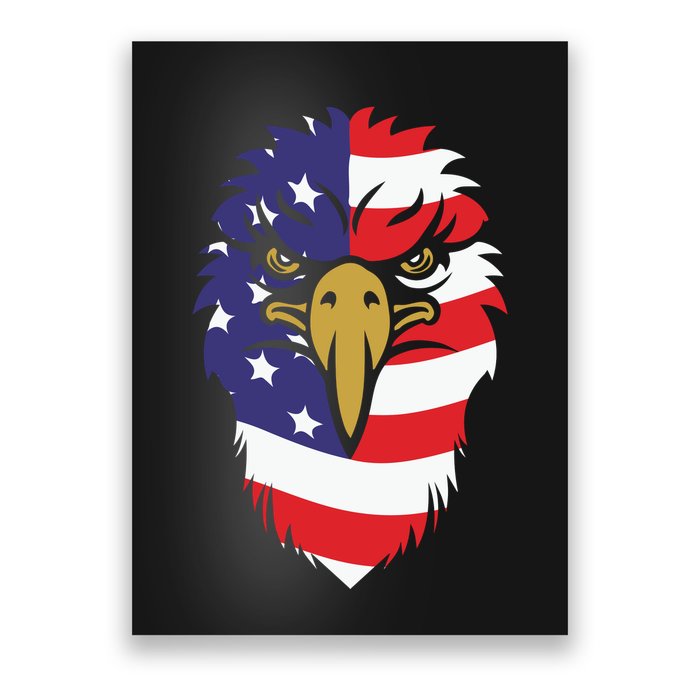 4th Of July Bald Eagle With American Flag Poster