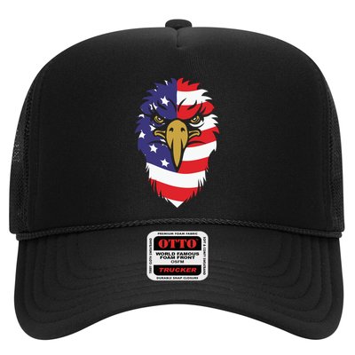 4th Of July Bald Eagle With American Flag Trucker Hat
