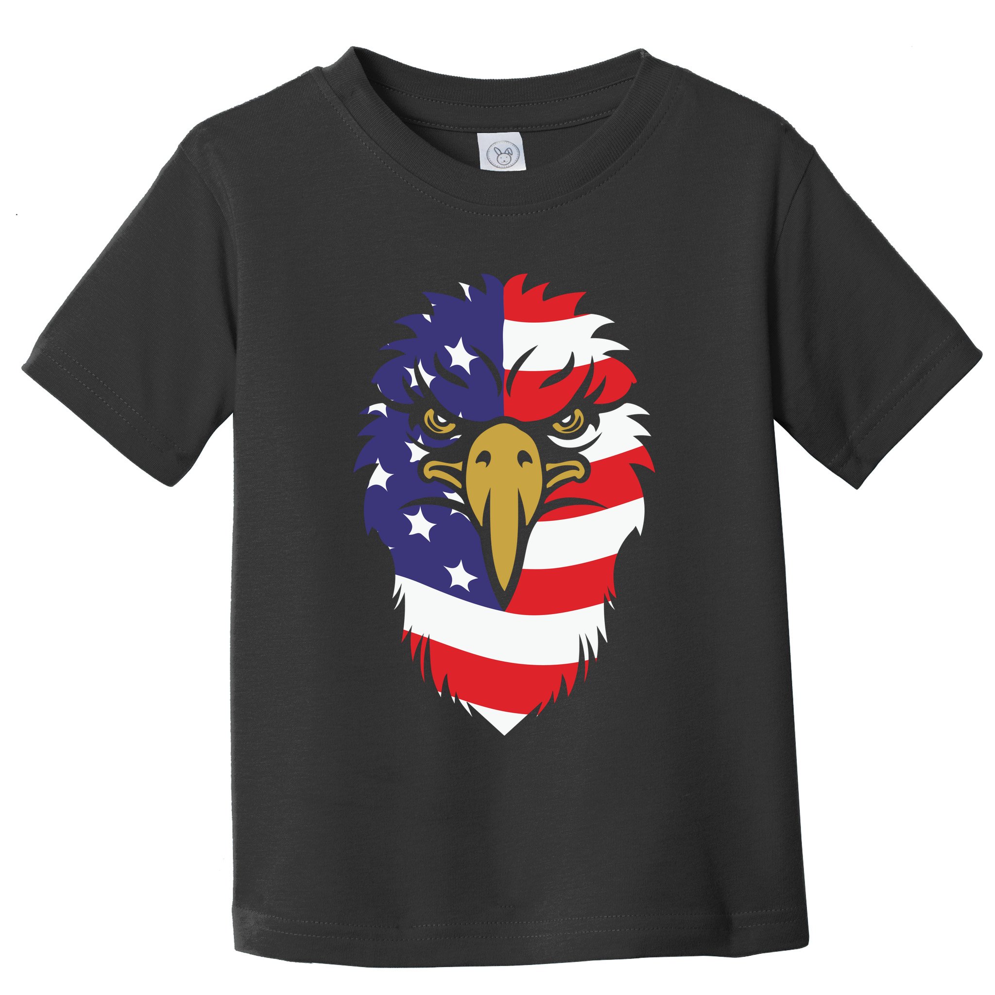 4th Of July Bald Eagle With American Flag Toddler T-Shirt