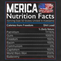 4th of July Proud American Merica Nutrition Facts Hat