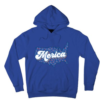 4th Of July Usa Cow Print Flag Merica Meaningful Gift Hoodie