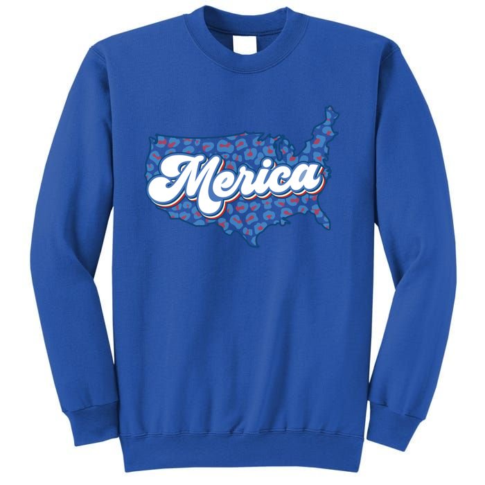 4th Of July Usa Cow Print Flag Merica Meaningful Gift Sweatshirt