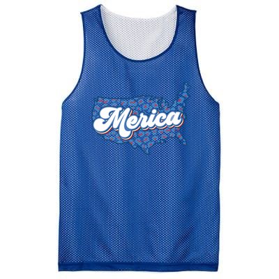 4th Of July Usa Cow Print Flag Merica Meaningful Gift Mesh Reversible Basketball Jersey Tank