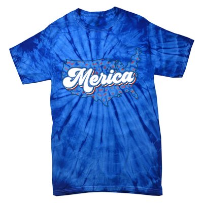 4th Of July Usa Cow Print Flag Merica Meaningful Gift Tie-Dye T-Shirt