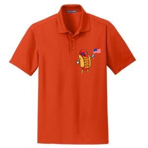 4th Of July Hot Dog Hotdog 4th Of July Dry Zone Grid Polo