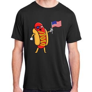 4th Of July Hot Dog Hotdog 4th Of July Adult ChromaSoft Performance T-Shirt