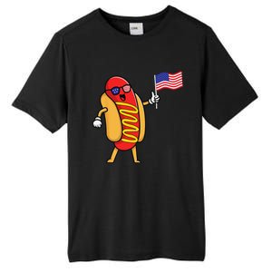 4th Of July Hot Dog Hotdog 4th Of July Tall Fusion ChromaSoft Performance T-Shirt