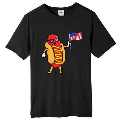 4th Of July Hot Dog Hotdog 4th Of July Tall Fusion ChromaSoft Performance T-Shirt