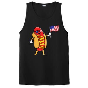 4th Of July Hot Dog Hotdog 4th Of July PosiCharge Competitor Tank