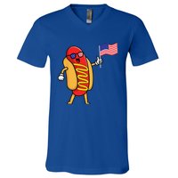 4th Of July Hot Dog Hotdog 4th Of July V-Neck T-Shirt