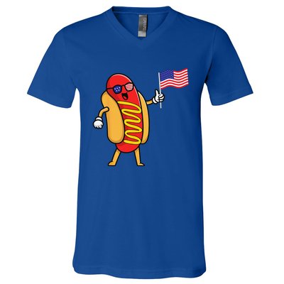 4th Of July Hot Dog Hotdog 4th Of July V-Neck T-Shirt