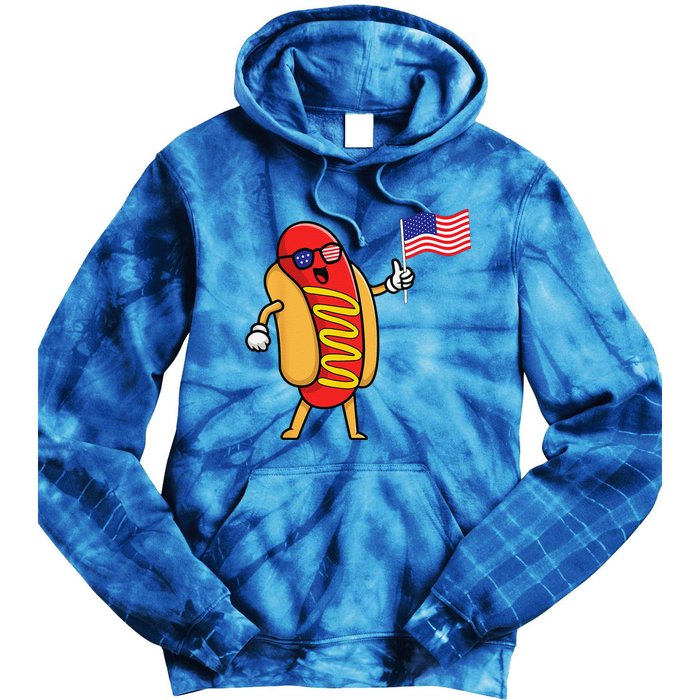 4th Of July Hot Dog Hotdog 4th Of July Tie Dye Hoodie