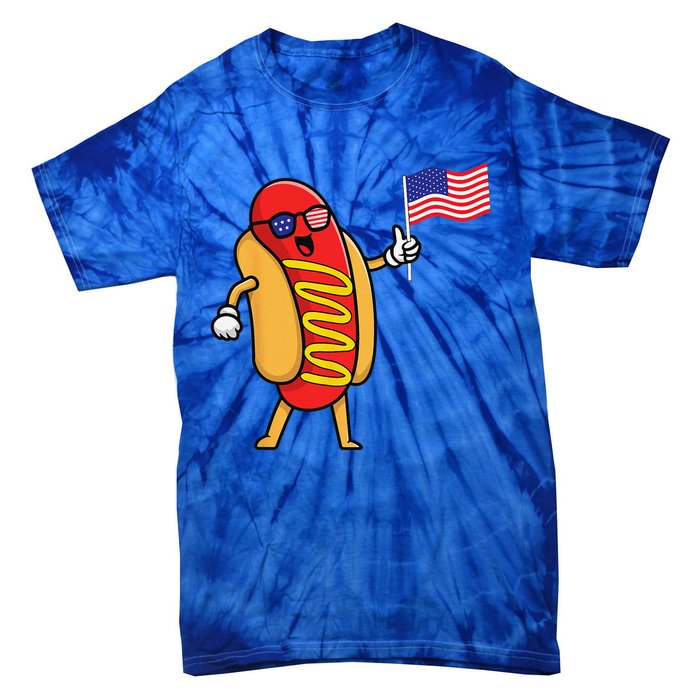 4th Of July Hot Dog Hotdog 4th Of July Tie-Dye T-Shirt