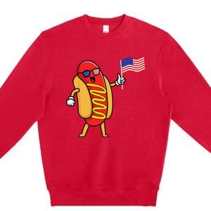 4th Of July Hot Dog Hotdog 4th Of July Premium Crewneck Sweatshirt