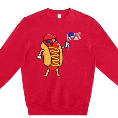 4th Of July Hot Dog Hotdog 4th Of July Premium Crewneck Sweatshirt