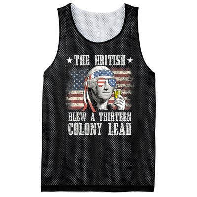 4th Of July Funny The British Blew A 13 Colony Lead Us Flag Gift Mesh Reversible Basketball Jersey Tank