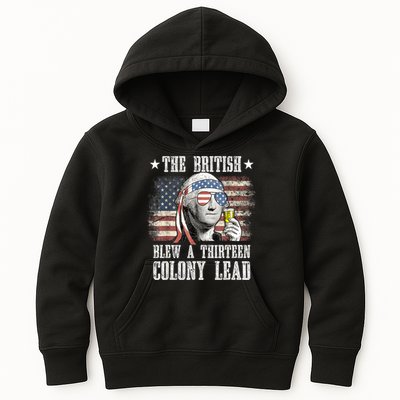 4th Of July Funny The British Blew A 13 Colony Lead Us Flag Gift Kids Hoodie