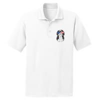 4th Of July Bernedoodle Doodle Dog Patriotic USA Sunglasses PosiCharge RacerMesh Polo