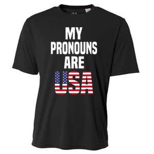 4th of July Funny My Pronouns Are USA Cooling Performance Crew T-Shirt