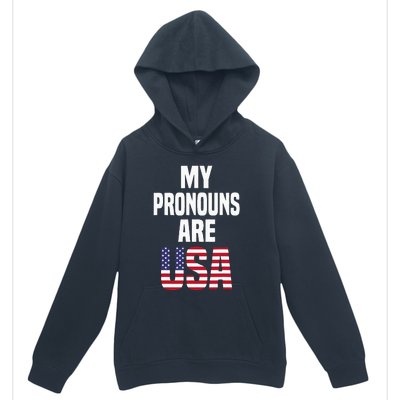 4th of July Funny My Pronouns Are USA Urban Pullover Hoodie