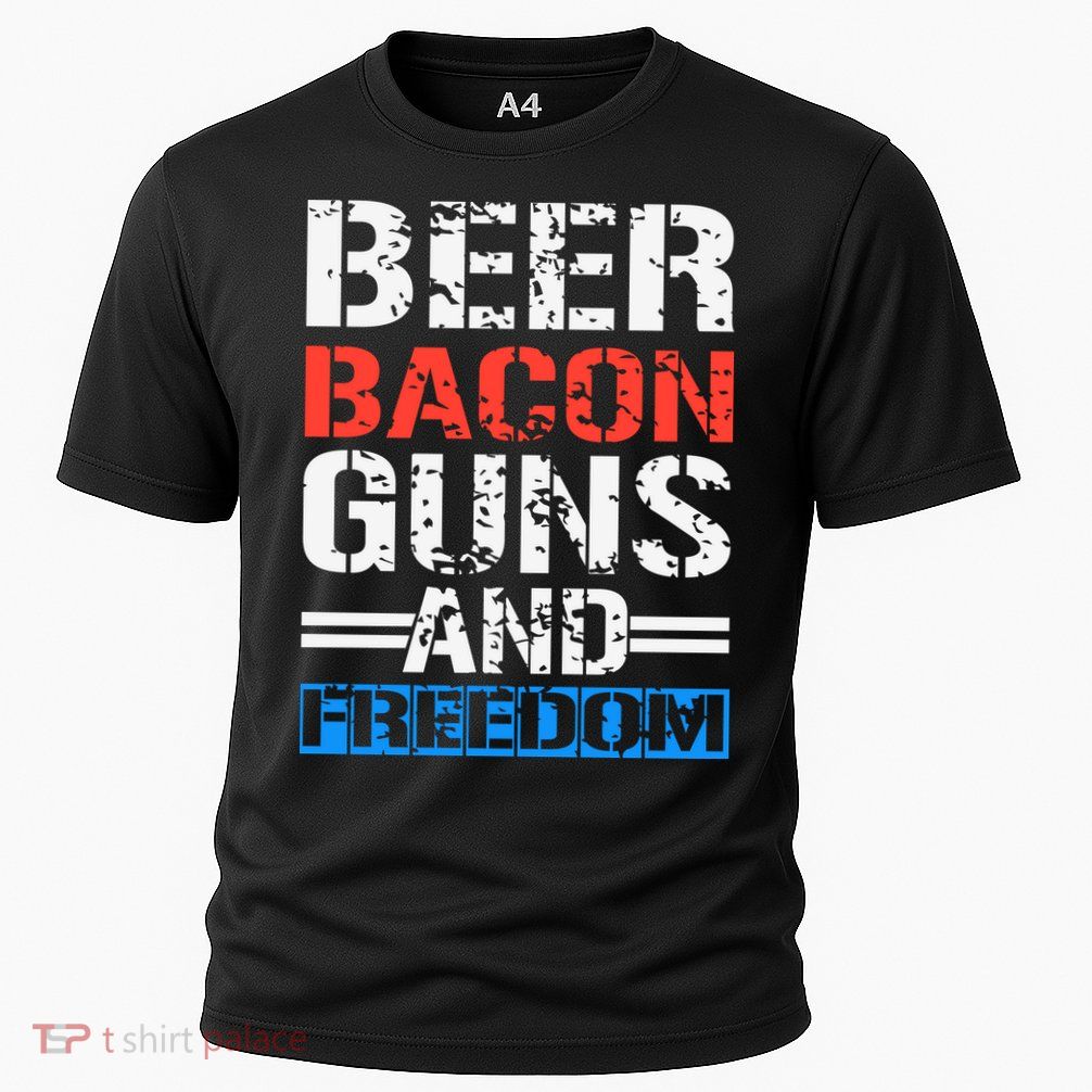 4th Of July Beer Bacon Guns And Freedom Performance Shirt