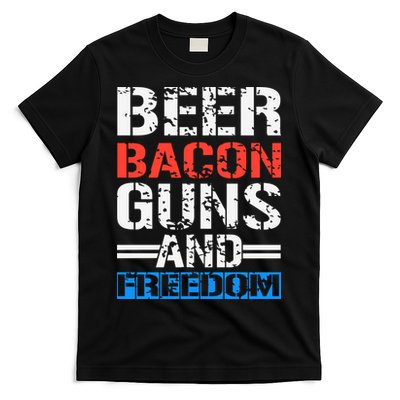 4th Of July Beer Bacon Guns And Freedom T-Shirt