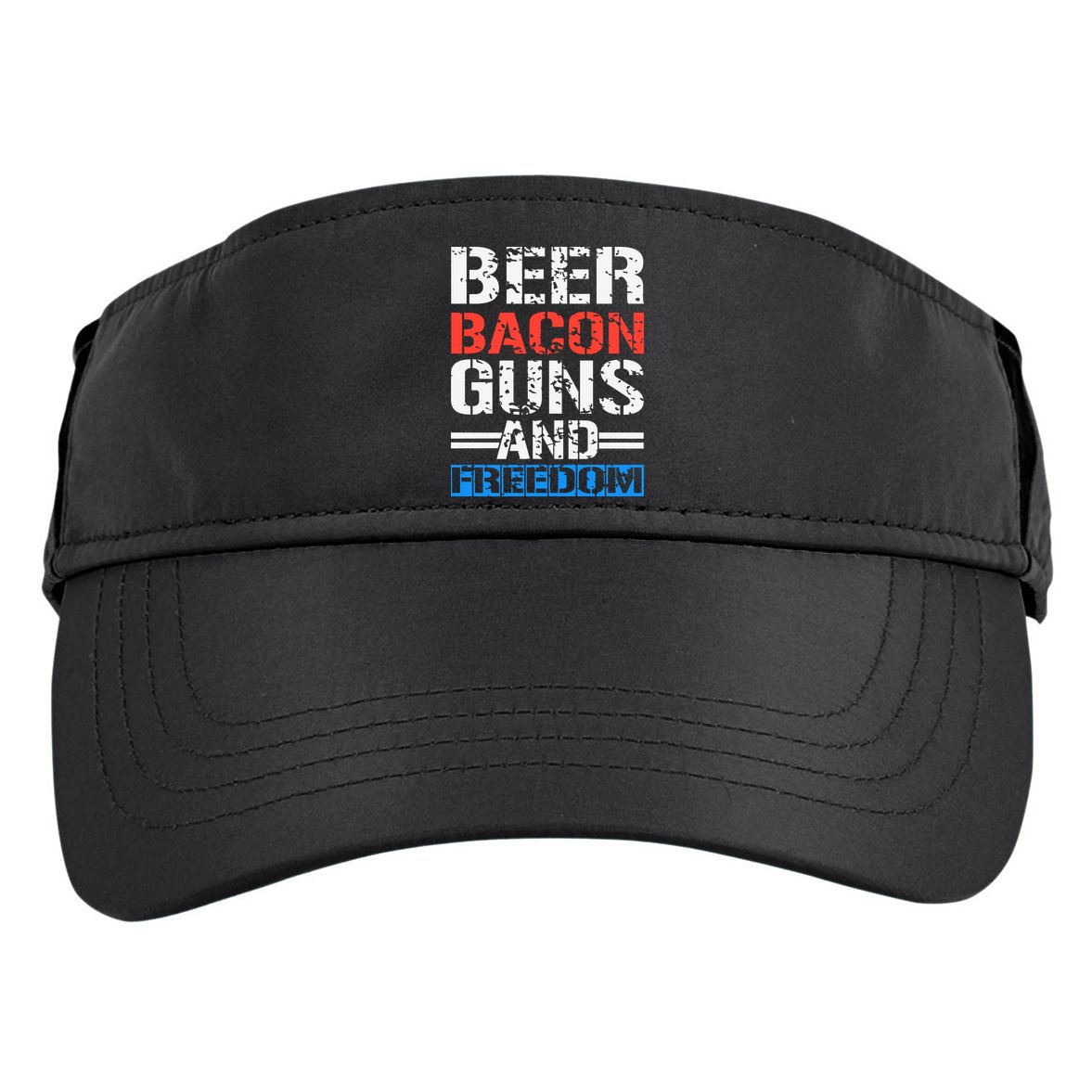 4th Of July Beer Bacon Guns And Freedom Adult Drive Performance Visor