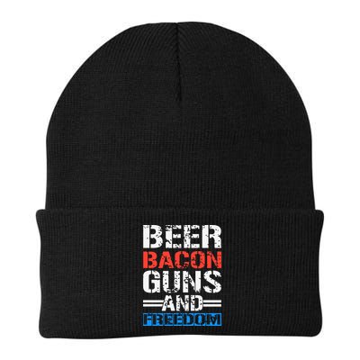 4th Of July Beer Bacon Guns And Freedom Beanie
