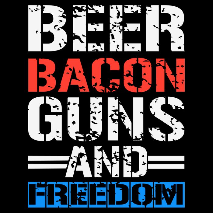 4th Of July Beer Bacon Guns And Freedom Drawstring Bag