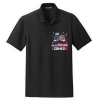 4th Of July Kids Men All American Gamer Flag Dry Zone Grid Polo