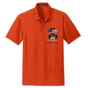 4th Of July All American Afro Trump Gift Dry Zone Grid Polo