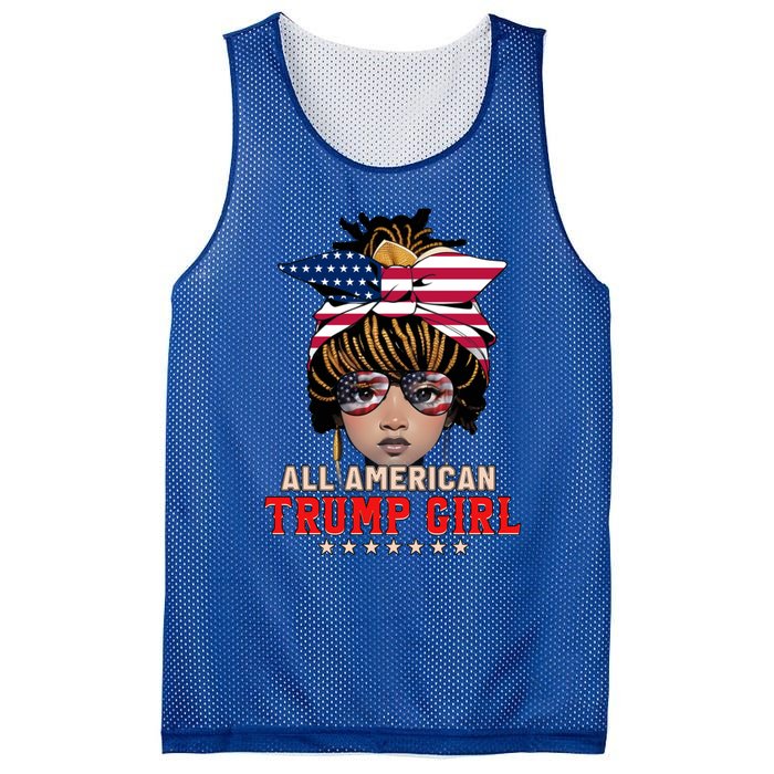 4th Of July All American Afro Trump Gift Mesh Reversible Basketball Jersey Tank