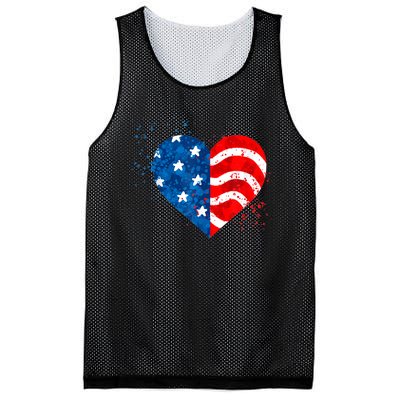 4th of JULY. LOVE HEART American Freedom USA Flag Mesh Reversible Basketball Jersey Tank