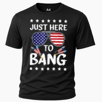 4th Of July Just Here To Bang Usa Cooling Performance Crew T-Shirt