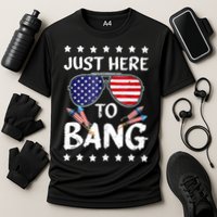4th Of July Just Here To Bang Usa Cooling Performance Crew T-Shirt