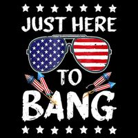 4th Of July Just Here To Bang Usa Cooling Performance Crew T-Shirt